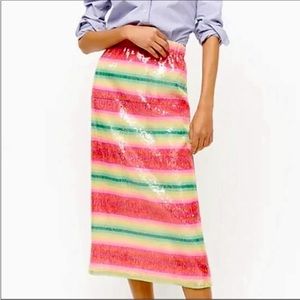 JCrew Collection Striped Sequin Skirt - Size XS